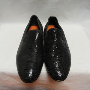 Tallia Men's Enrico Sequin Loafers, Black
